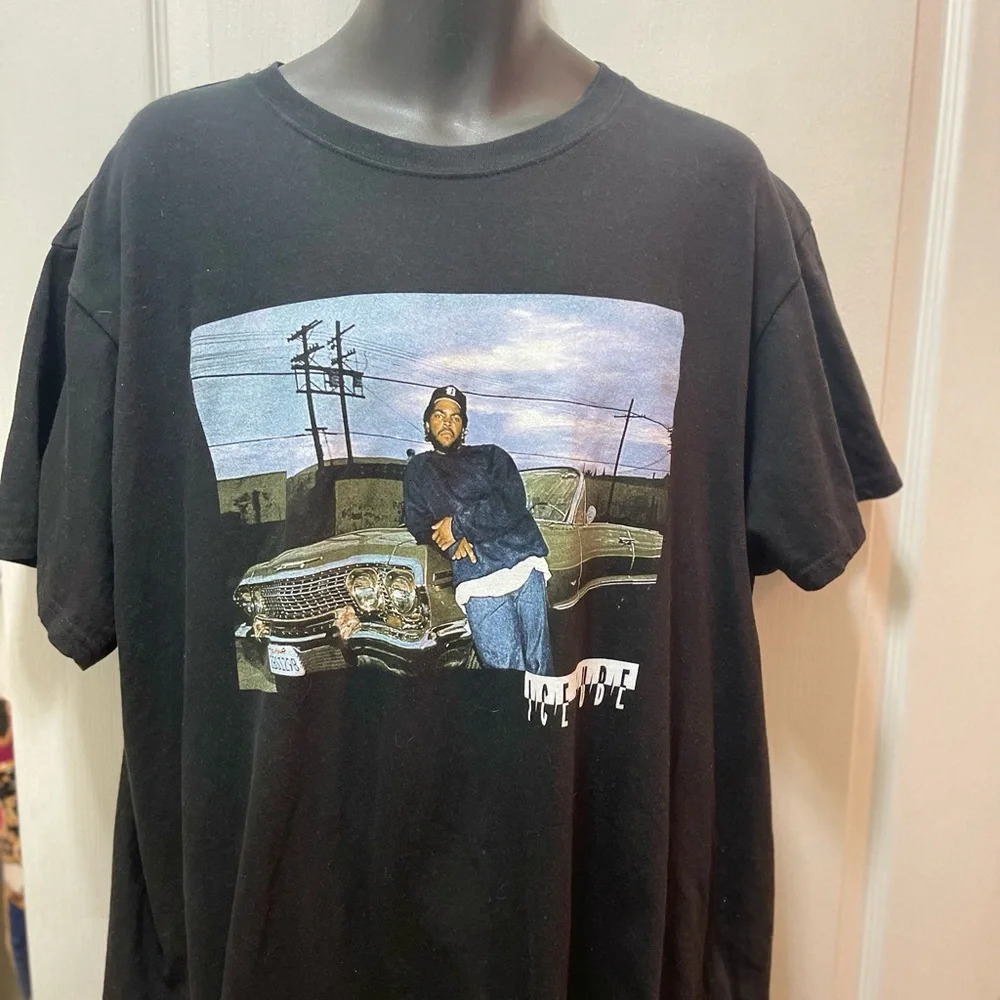 Ice cube Black T-shirt cotton wet 3-D graphic